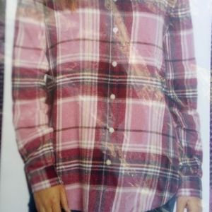 GAP plum & gray flanale for her size Med. New in the bag